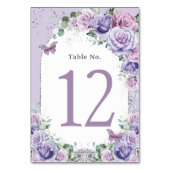Numéro De Table Lavande violette Lavande Florale Anniversaire Quin (Par défaut)