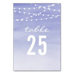 Numéro De Table Lavendar Aquarelle Lumières