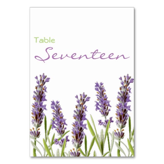 Numéro de table Lavender (Par défaut)