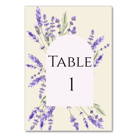 Numéro De Table Lavender and Ivory Regency Table Number (Par défaut)