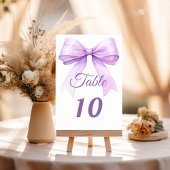 Numéro De Table Lavender bow