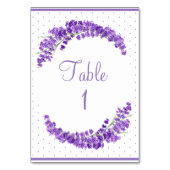 Numéro De Table Lavender Breeze Floral Wreath Mariage (Dos)