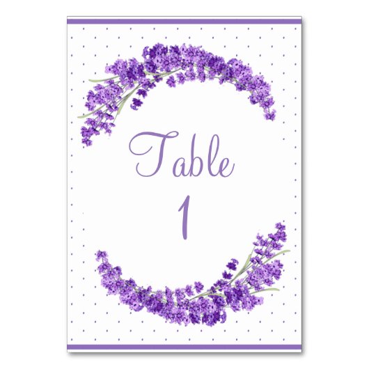 Numéro De Table Lavender Breeze Floral Wreath Mariage (Par défaut)