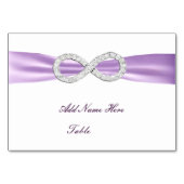 Numéro De Table Lavender Diamond Infinity Mariage Table Place Card (Devant)