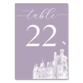 Numéro De Table Lavender Vintage Castle Destination Wedding (Dos)