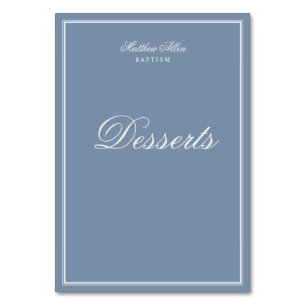 Numéro De Table Le Baptême Pour Lui   Croix classique élégante