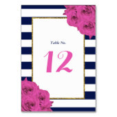 Numéro De Table Le Chic Moderne Luxe Mariage Collection Rose Roses (Dos)