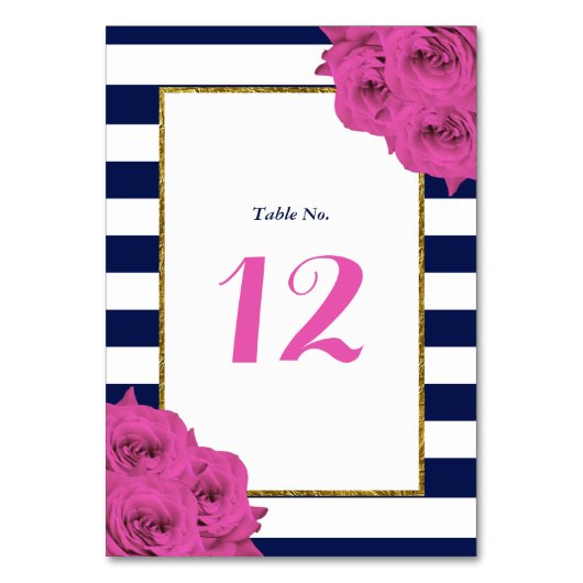 Numéro De Table Le Chic Moderne Luxe Mariage Collection Rose Roses (Par défaut)
