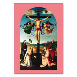 Numéro De Table Le Christ crucifié avec la Vierge Marie