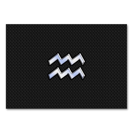 Numéro De Table Le chrome comme le zodiaque de Verseau se (Devant)