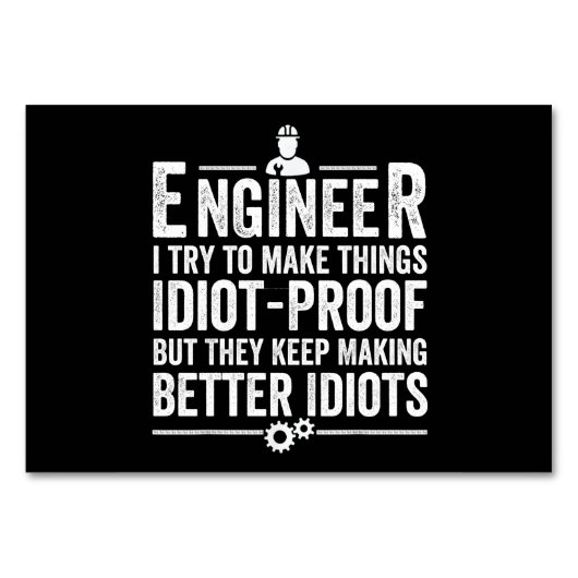 Numéro De Table Le Crétin d'Engineer I (Devant)