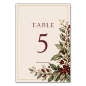Numéro De Table Le Jardin de Vigne (Dos)