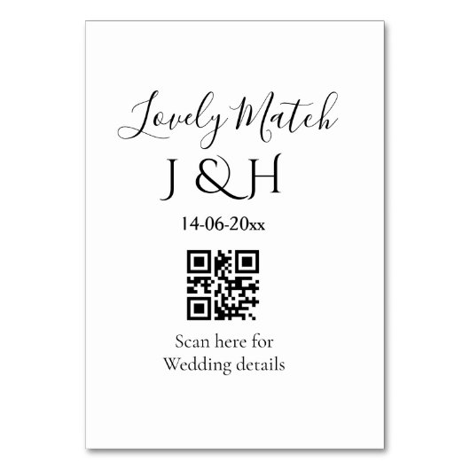 Numéro De Table Le mariage d'ajouter le nom de couple QR code scan (Par défaut)