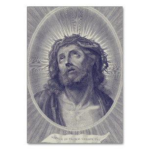 Numéro De Table Le Saint Visage de Jésus avec Couronne d'Épines Ar