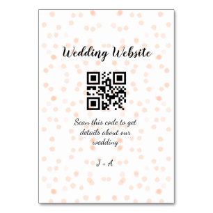 Numéro De Table Le site web mariage scanner code QR pour les détai