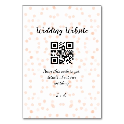 Numéro De Table Le site web mariage scanner code QR pour les détai (Par défaut)