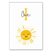 Numéro De Table Le soleil tourne à une fête d'anniversaire (Dos)