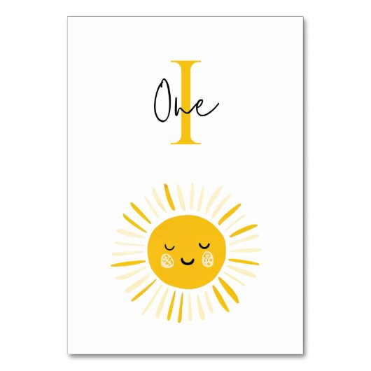 Numéro De Table Le soleil tourne à une fête d'anniversaire (Dos)