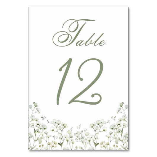 Numéro De Table Le souffle du bébé (Par défaut)