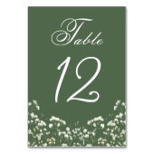 Numéro De Table Le souffle du bébé sur Sage Green (Par défaut)