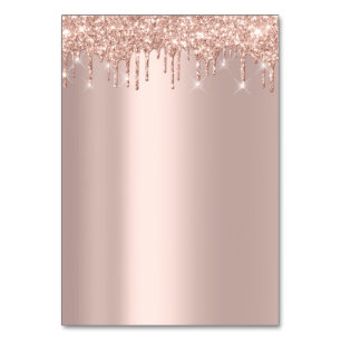 Numéro De Table Lecteurs d'or rose Spark Blush tout simplement