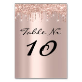 Numéro De Table Lecteurs d'or rose Spark Blush tout simplement (Dos)
