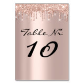 Numéro De Table Lecteurs d'or rose Spark Blush tout simplement (Par défaut)