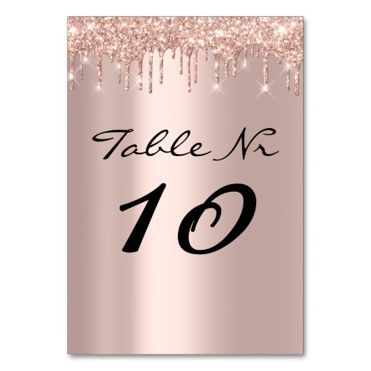 Numéro De Table Lecteurs d'or rose Spark Blush tout simplement (Par défaut)