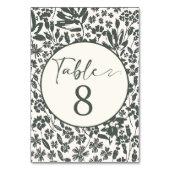 Numéro De Table L'élégance de la nature : plantes vert foncé (Dos)