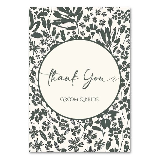 Numéro De Table L'élégance de la nature : plantes vert foncé (Par défaut)