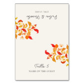 Numéro De Table Lemony Love Citrus Foliage Wedding Place Card (Par défaut)