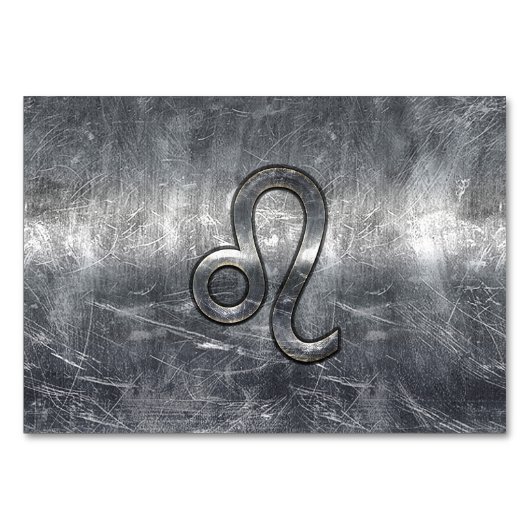 Numéro De Table Leo Zodiac Connexion Grunge Style dévêtu (Devant)