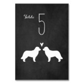 Numéro De Table Leonberger Chien Silhouettes Réception de mariage (Dos)