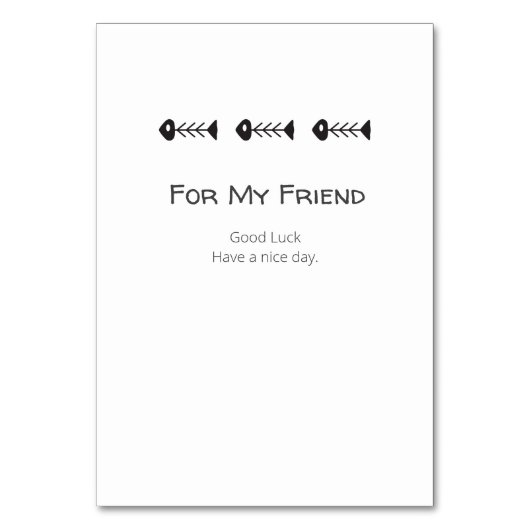 Numéro De Table Les Amis du chat Cute Pun (Dos)