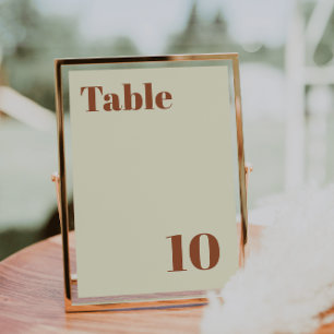 Numéro De Table les années 70 Mariage rétro inspiré