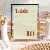 Numéro De Table les années 70 Mariage rétro inspiré