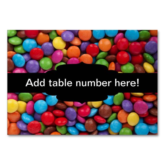 Numéro De Table Les bonbons colorés (Devant)