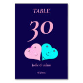 Numéro De Table les coeurs de m. & mrs (Par défaut)