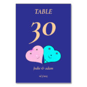 Numéro De Table les coeurs de m. & mrs (Par défaut)
