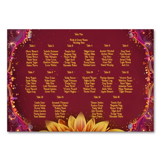 Numéro De Table Les fleurs éternelles : une célébration de l'amour (Devant)