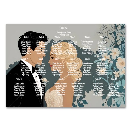 Numéro De Table Les fleurs éternelles : une célébration de l'amour (Devant)