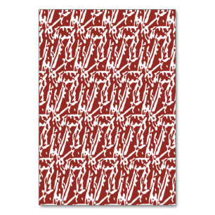 Numéro De Table Les formes abstraites rouge et orange se mélangent