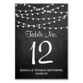 Numéro De Table Les Lumières De Chaîne Sur La Collection De Mariag (Dos)