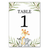 Numéro De Table Les mignons animaux safari bébé numéros de tableau (Par défaut)