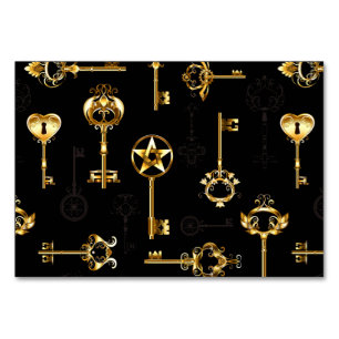 Numéro De Table Les Patters de Seamless avec Golden Keys