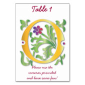 Numéro De Table Lettre O Monogramme Fleur de lis (Dos)