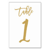 Numéro de table lettres main chic or | Tableau 1 (Dos)