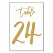 Numéro de table lettres main chic or | Tableau 24 (Dos)