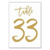 Numéro de table lettres main chic or | Tableau 33 (Par défaut)