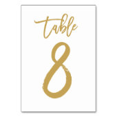 Numéro de table lettres main chic or | Tableau 8 (Dos)